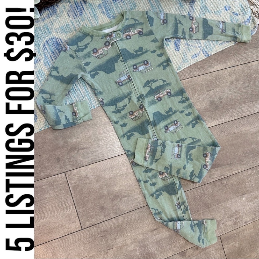 Carter’s Toddler Boy Pajamas Safari Theme Zip One Piece Sleep & Play 3T